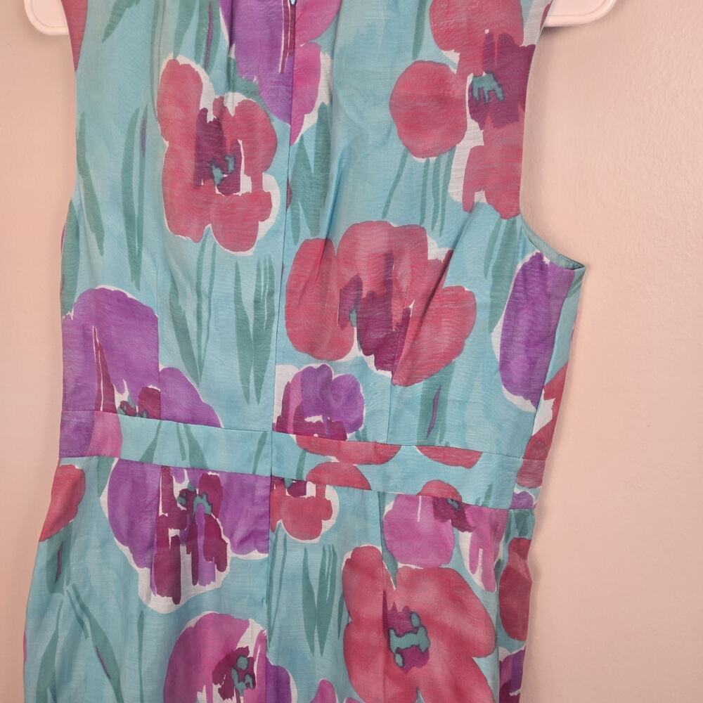 Adrianna Papell Dress Size 12 Floral Sleeveless Floret Neckline COTTAGE COQUETTE - Picture 4 of 8